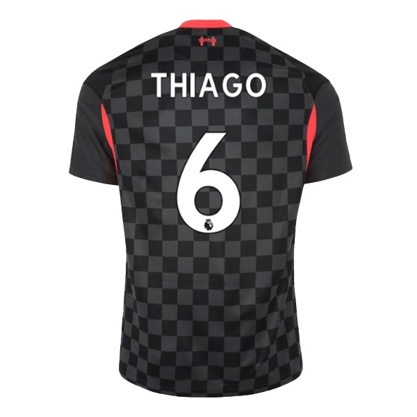 Trikot Liverpool NO.6 Thiago Ausweich 2020-21 Schwarz Fussballtrikots Günstig